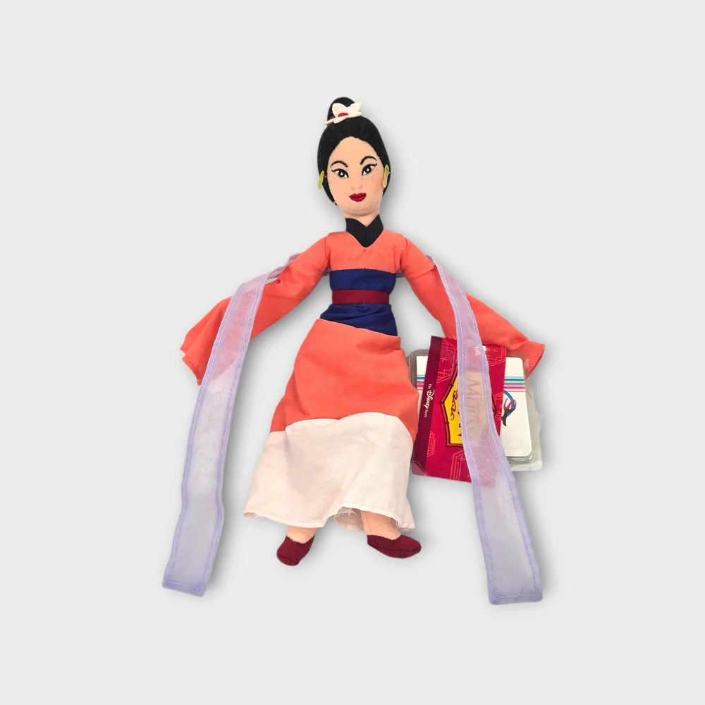 NWT Disney Store TRADITIONAL MULAN PINK Bean Bag Plush Stuffed Doll NEW O9 - Picture 1 of 7